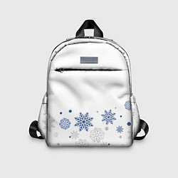 Детский рюкзак Новогодние Снежинки - Белый