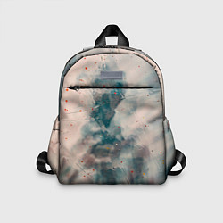 Детский рюкзак Абстрактные синие и белые краски, цвет: 3D-принт