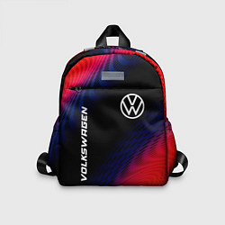 Детский рюкзак Volkswagen красный карбон, цвет: 3D-принт