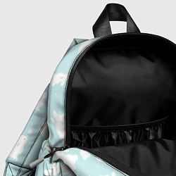 Детский рюкзак Паттерн из белых зайчиков, цвет: 3D-принт — фото 2