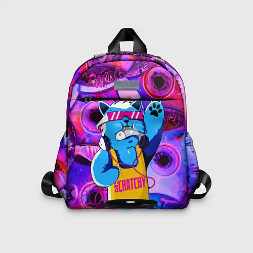 Детский рюкзак DJ Scratchy in pink glasses / 3D-принт – фото 1