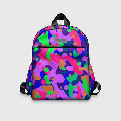 Детский рюкзак Абстракция в неоновых цветах / 3D-принт – фото 1