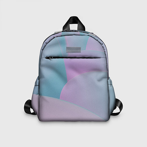 Детский рюкзак Розовые и голубые волны / 3D-принт – фото 1