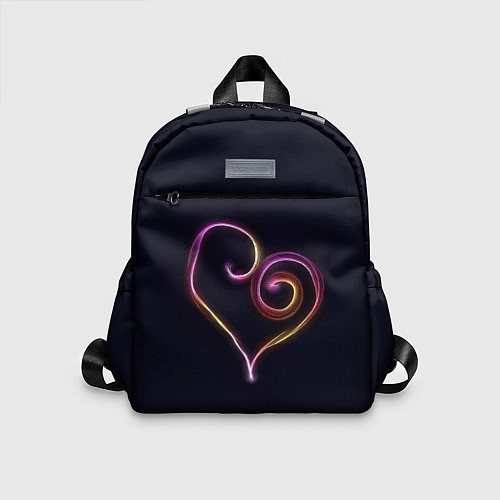 Детский рюкзак Неоновое сердечко / 3D-принт – фото 1