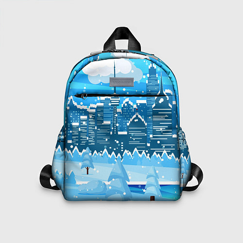 Детский рюкзак Снежный город / 3D-принт – фото 1