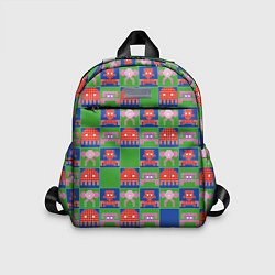 Детский рюкзак Пиксельный рисунок поп арт, цвет: 3D-принт