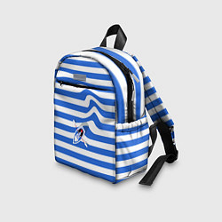 Детский рюкзак Лодка на голубой тельняшке, цвет: 3D-принт — фото 2