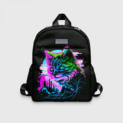 Детский рюкзак Неоновый котёнок поп-арт, цвет: 3D-принт