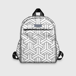 Детский рюкзак Мозаичный чёрно-белый паттерн, цвет: 3D-принт