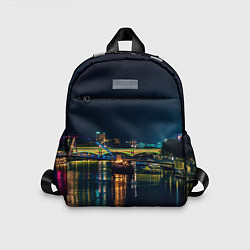 Детский рюкзак Неоновый ночной город, цвет: 3D-принт