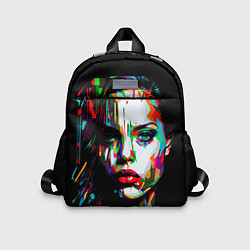 Детский рюкзак Анджелина Джоли - поп-арт, цвет: 3D-принт