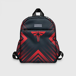 Детский рюкзак Красный символ The Last Of Us на темном фоне со ст, цвет: 3D-принт