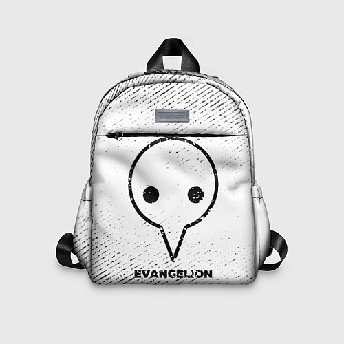 Детский рюкзак Evangelion с потертостями на светлом фоне / 3D-принт – фото 1