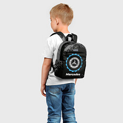 Детский рюкзак Mercedes в стиле Top Gear со следами шин на фоне, цвет: 3D-принт — фото 2