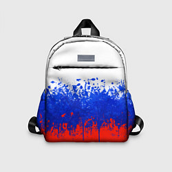 Детский рюкзак Флаг России с горизонтальными подтёками
