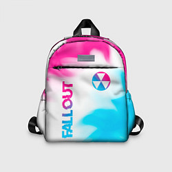 Детский рюкзак Fallout neon gradient style: надпись, символ
