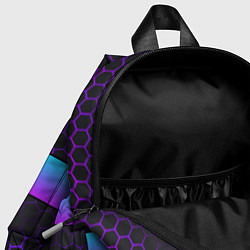 Детский рюкзак Вадим всегда прав - неоновые соты, цвет: 3D-принт — фото 2