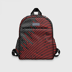 Детский рюкзак Красно-серые круги, цвет: 3D-принт