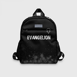 Детский рюкзак Evangelion glitch на темном фоне: символ сверху