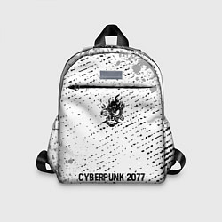 Детский рюкзак Cyberpunk 2077 glitch на светлом фоне: символ, над