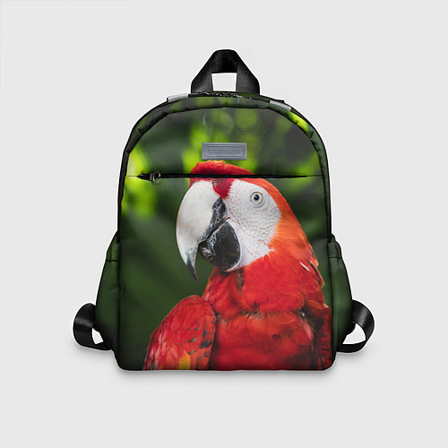 Детский рюкзак Красный попугай Ара / 3D-принт – фото 1