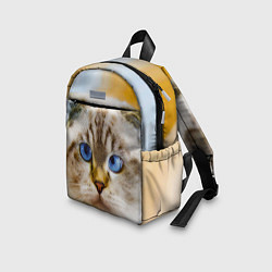 Детский рюкзак Кошка породы шотландская вислоухая косоглазая, цвет: 3D-принт — фото 2