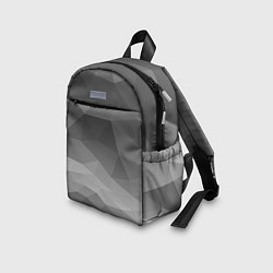 Детский рюкзак Серый геометрический объёмный паттерн, цвет: 3D-принт — фото 2
