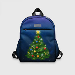 Детский рюкзак Новогодняя елка с яркой звездой, цвет: 3D-принт