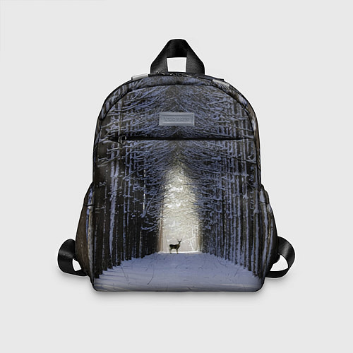 Детский рюкзак Олень в зимнем лесу / 3D-принт – фото 1