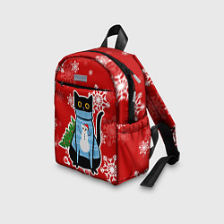 Детский рюкзак Котик в свитере с ёлочкой, цвет: 3D-принт — фото 2