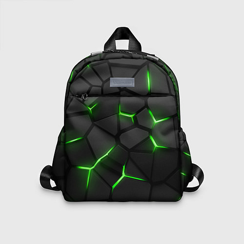 Детский рюкзак Green neon steel / 3D-принт – фото 1