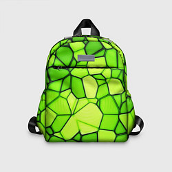 Детский рюкзак Неоновые салатовые осколки, цвет: 3D-принт