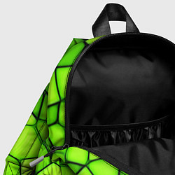 Детский рюкзак Неоновые салатовые осколки, цвет: 3D-принт — фото 2