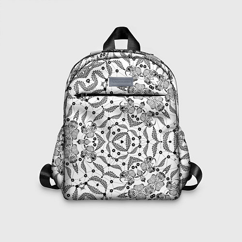 Детский рюкзак Орнамент цветочный кружевной / 3D-принт – фото 1