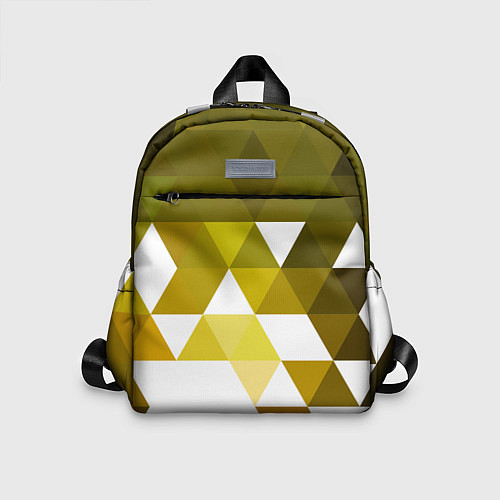 Детский рюкзак Золотистая мозаика из ромбов / 3D-принт – фото 1