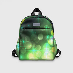 Детский рюкзак Неоновый зеленый блеск и черный фон