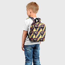 Детский рюкзак Паттерн яркие сердца, цвет: 3D-принт — фото 2