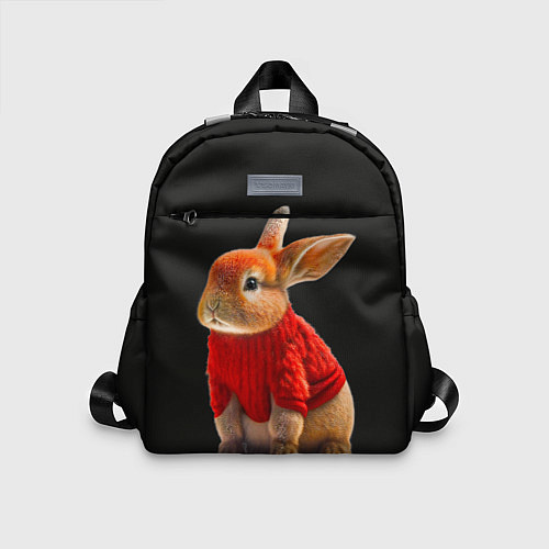 Детский рюкзак Кролик в свитере / 3D-принт – фото 1