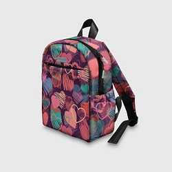 Детский рюкзак Узор из разных сердец, цвет: 3D-принт — фото 2