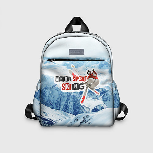 Детский рюкзак Горные лыжи фристайл / 3D-принт – фото 1