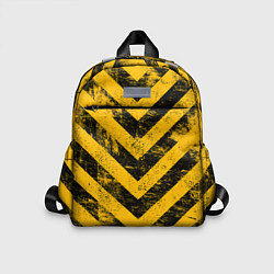 Детский рюкзак WARNING - желто-черные полосы, цвет: 3D-принт