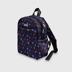 Детский рюкзак Паттерн с сердечками и цветами, цвет: 3D-принт — фото 2
