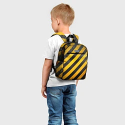 Детский рюкзак Черно-желтая опасность, цвет: 3D-принт — фото 2