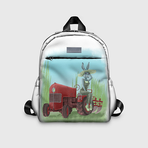 Детский рюкзак Зайка на тракторе / 3D-принт – фото 1