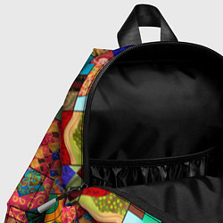 Детский рюкзак Лоскутное шитье, пэчворк из нейросети, цвет: 3D-принт — фото 2