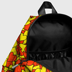 Детский рюкзак Красно-желтые сердца, цвет: 3D-принт — фото 2