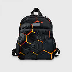 Детский рюкзак Плиты стиль соты киберпанк, цвет: 3D-принт