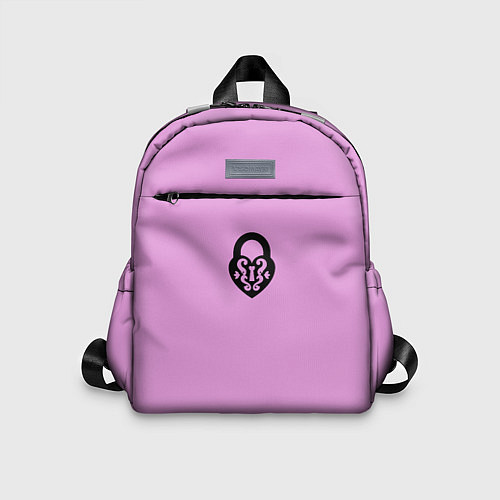 Детский рюкзак Замочек к ключику розовый / 3D-принт – фото 1