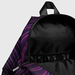 Детский рюкзак Фиолетово-синяя волнообразная абстракция, цвет: 3D-принт — фото 2