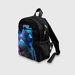 Детский рюкзак Неоновый медведь воин, цвет: 3D-принт — фото 2